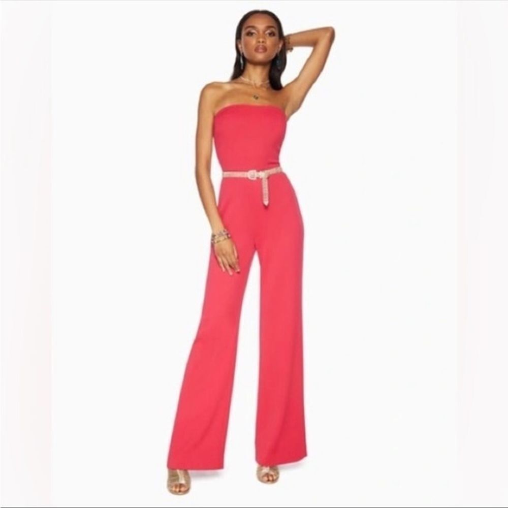 RAMY BROOK SIZE 8 Vivian Strapless jumpsuit Coral‎ Pink Brand New With Tags $425